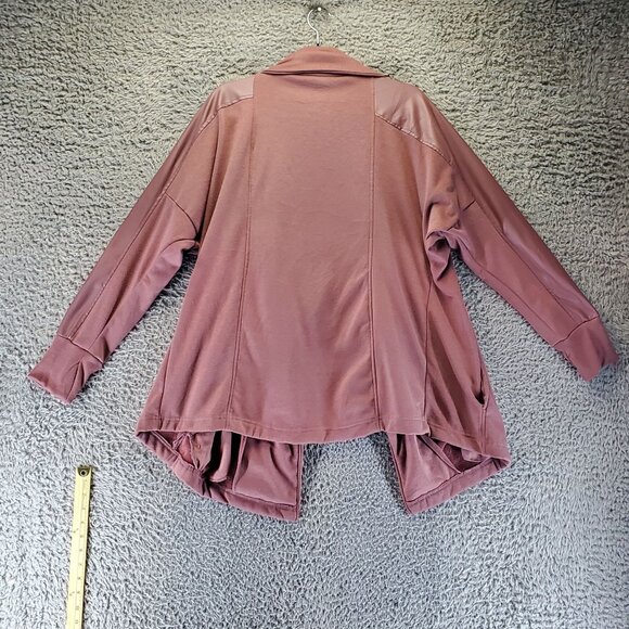 Tahari Sport Jacket Womens 1X Dusty Pink Casual Lightweight Open Front Draped Co - Picture 6 of 7